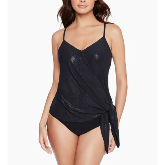 MagicSuit Indiglow Alex Tankini | Womens Sz 8 | Black Shimmer NWT $128 - Picture 4 of 6